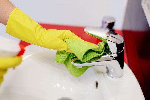 Workplace safety image showing staff in a secure and well-managed environment