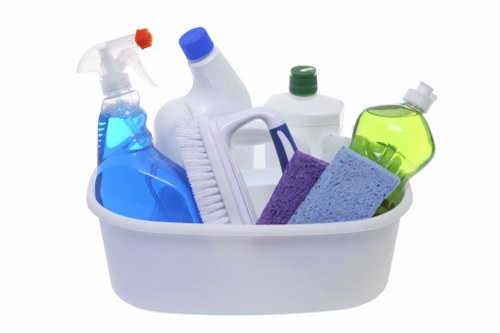 Professional office cleaning in a modern workplace reception area