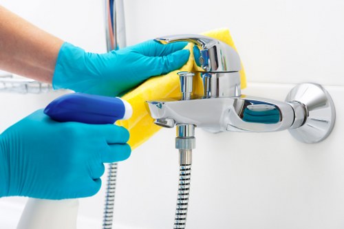 Professional upholstery cleaning of a living room sofa