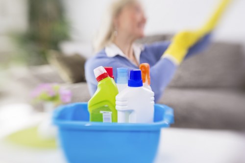 Sanitized Airbnb kitchen ready for guest check-in