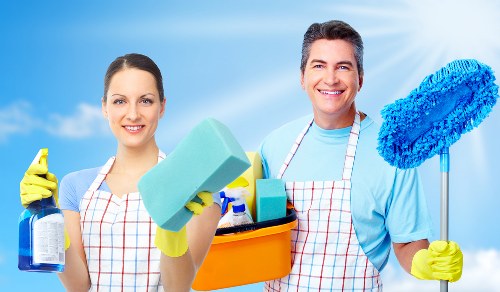 Professional after builders cleaning in a modern kitchen