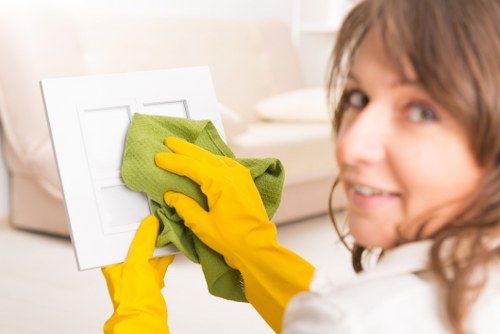 Specialized commercial cleaning equipment in a business facility